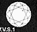 Plot de représentation d'un diamant certifié de pureté VVS1